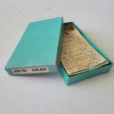 Antique Prescription File Box  w/  102 original 1926 scrips (Serially numbered) picture