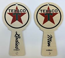  1950s-Style Wooden Texaco Restroom Key Fobs, Vintage Gas & Oil  KEY-0102-W picture