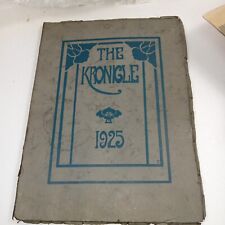 Vintage 1925 Yearbook The Kronicle Soft Cover Keene NH 8x10 Inch picture