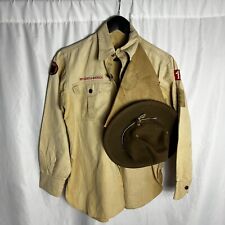 Antique 1910-1930 Boy Scout BSA Shirt Handkerchief & Hat Felt Patches picture