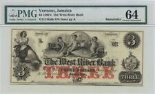West River Bank $3 - Obsolete Notes - Paper Money - US - Obsolete picture