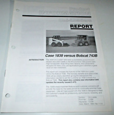 Case 1838 vs Bobcat 743B Skid Steer Uni-Loader Product Info Brochure Manual picture