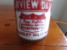 TRPQ Fairview Dairy Milk Bottle Wellesley Hills Ma. Mass Considered War Time? picture