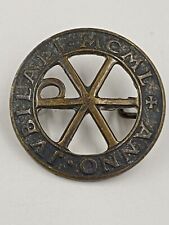 Vintage ANNO JUBILA Religious Jubilee MCML 1950 Labarum Lapel Pin Brooch Badge picture