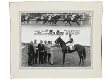 Rare Turfotos Horse Racing Mar 1964 “Miss Maru” 11”x14” Mounted Photograph B&W picture