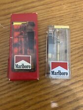 Vintage Marlboro Cigarette Lighter Promotional Advertising Clear View Red Lights picture