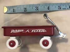 Mini Red Radio Flyer Wagon Metal Toy Dollhouse Doll Collectible Excellent Cond picture