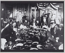 1880's ROYAL LUAU WITH KING KALAKAUA AND ROBERT LEWIS STEPHENSON 8X10