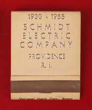 VINTAGE SCHMIDT ELECTRIC COMPANY PROVIDENCE RI ADVERTISING MATCHBOOK MATCHES  picture