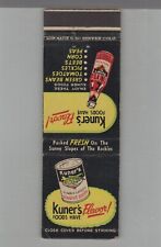 Matchbook Cover Kuner's Foods Have Flavor Sunny Slopes Of The Rockies picture