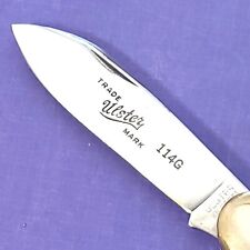 ULSTER Knife Made In USA 114G Campers Multi Tool Jigged BONE Handles Vintage NOS picture