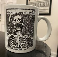 RARE Vintage 1991 Bad Bob Mug Screaming Dead Man Coffee Mug - Saving Money picture