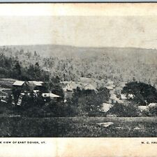 c1910s East Dover VT Town Birds Eye WC Halladay General Store Postcard RARE A153 picture
