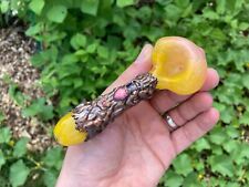 Electroform Black Cherry Bubble Gum & Lavender Gilson Opal Crystal Tobacco Pipe picture
