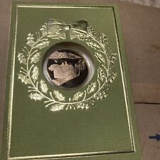 1984 Franklin Mint christmas card and bronze coin.  picture