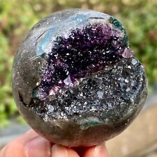 167G   Natural Uruguayan Amethyst Quartz crystal open smile ball therapy picture