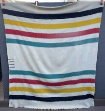 Vintage 1920’s-30s Red Label Hudson’s Bay 4 Point Blanket 86 X 68in. picture