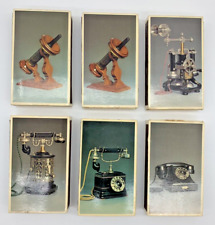 Rare Vintage Ericsson Group Telephones Swedish Matches 6 Large Matchboxes Series picture