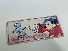 Vintage 1996 Walt DISNEY WORLD 25th Anniversary MICKEY MOUSE Metal LICENSE PLATE picture