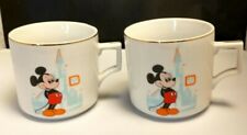 Vintage Walt Disney World Ceramic Coffee Mug Mickey Mouse Made in Japan (Pair) picture