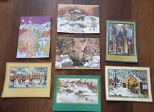 Vintage Famous Artist Studio 7  Christmas Cards  w/ 6 Envelopes see photos  picture