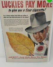 Vintage 1949 Lucky Strike Cigarettes We Pay More Advertisement picture