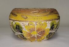 Vintage 1960s Handmade Yellow Carrillo Pottery Mexico Planter Signed picture