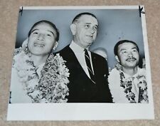 PRESIDENT LYNDON BAINES JOHNSON VINTAGE HAWAII VIETNAM ORIGINAL PRESS PHOTO  picture