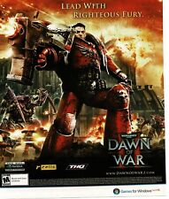 2009 Warhammer 40000 Dawn Of War 2 Video Game Vintage Print Ad THQ picture