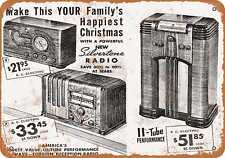 Metal Sign - 1937 Silvertone Tube Radios - Vintage Look Reproduction picture