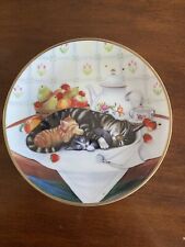 Franklin Mint Heirloom Cat Plates Collection Limited Edition 1991 picture