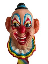 Vintage Circus Clown Wall Hanging Motion Detector Creepy Rainbow Scary Clown picture