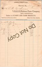 Antique 1899 Hathorn Farm Co Dealers In  Dairy And Farm Products Billhead AS34 picture