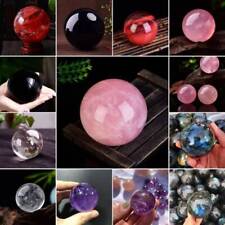 Natural Quartz Crystal Healing Gems Sphere Ball Energy Stone Reiki Decor + Stand picture