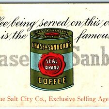 c1900s Chase & Sanborn Coffee Trade Card Coffee Jelly Recipe Salt City Jello C27 picture