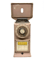 Payphone Automatic Electric Pay Phone Telephone 3 Slot Upper Rotary PINK Vintage picture