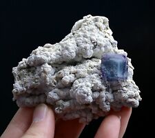 124g Natural Phantom Purple Cube Fluorite Mineral Specimen/ Yaogangxian  China picture