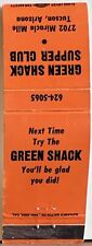 Green Shack Supper Club Tucson AZ Arizona Vintage Matchbook Cover picture