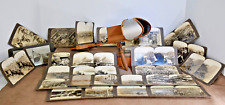 Antique Underwood & Underwood Sun Stereoscope Stereo Viewer & 26 WWI Cards picture