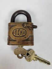 Vintage ILCO Brass Padlock With Keys Works picture
