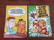 2 Vintage Garfield & Odie Argus Posters 14x17
