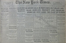 9-1928 September 17 - PEURTO RICO 250 DEAD HURRICANE LASHES FLORIDA - BYRD RHINE picture