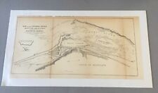 Original 1858 Lithograph Map Potomac River Region Wash DC,Aqueduct, Arc Mounted picture