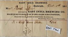 1881 EAST INDIA BREWING CO Detroit Michigan BHD beer BREWERY Ale Porter PRE PRO picture