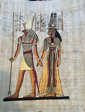 Authentic 18” Hand Painted Ancient Egyptian Papyrus,  Replica From Temple walls picture