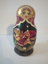 Russian Nesting Dolls Fairytale 5 Piece Vintage Beautiful Signed picture