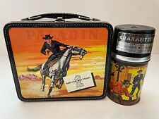 Vintage 1960 Paladin Have Gun Will Travel Aladdin Metal Lunchbox & Thermos picture