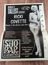 Ricki Covette World's Tallest Exotic Dancer 1969 NOLA Sho Bar Bourbon Burlesque picture