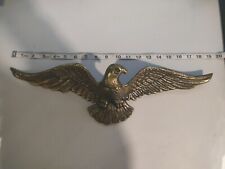 Vtg Brass American Eagle Interior/Exterior Wall Decor Plaque 1020 Wings  19