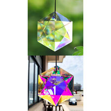 100MM AB+Clear Hexagram Crystal Hanging Shield of David Faceted Prism Suncatcher picture